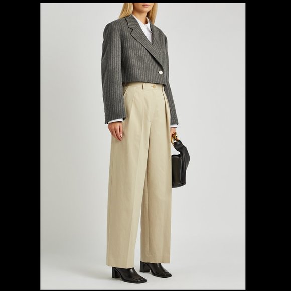 NWOT Acne Studios Jillion Striped Cropped Wool Blazer - Picture 4 of 7